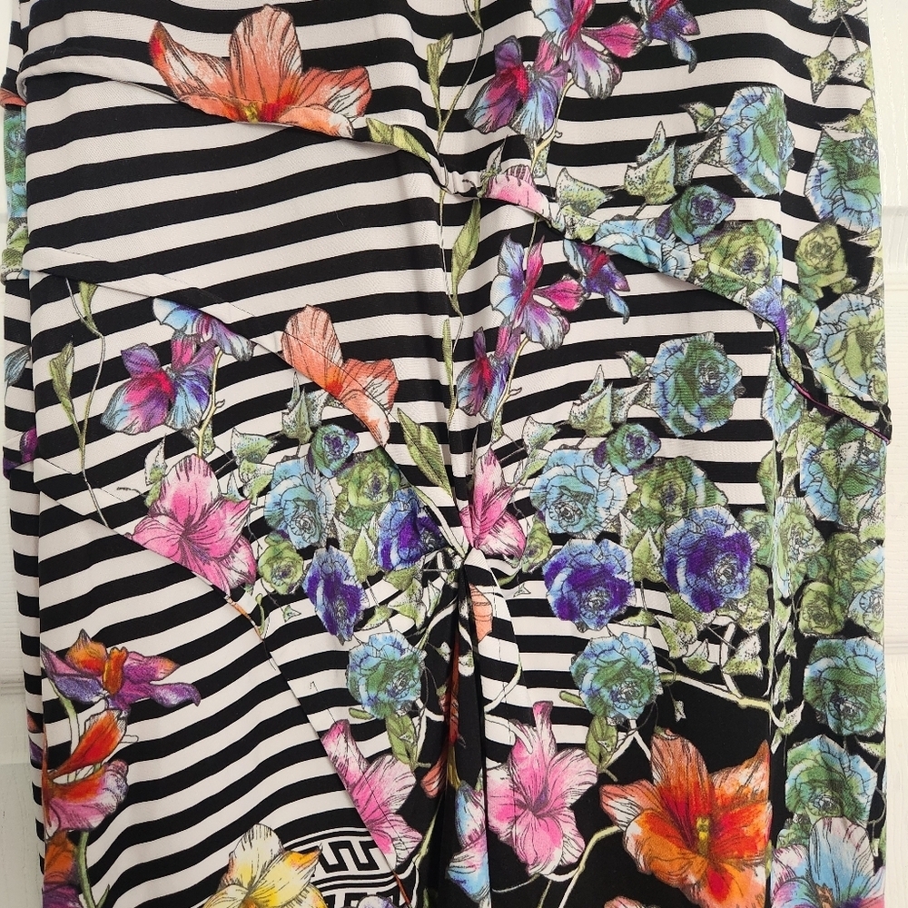 Trulli rouched whimsical floral patchwork maxi dress stretch artsy fairy large - Picture 3 of 8